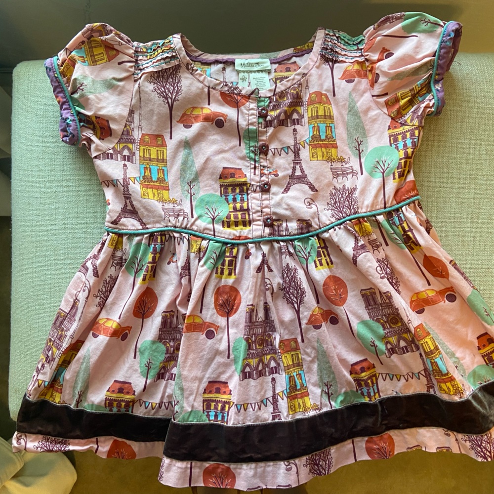 Matilda Jane Secret Fields Bon Vivant Paris Eiffel Tower Peasant Top Size 6